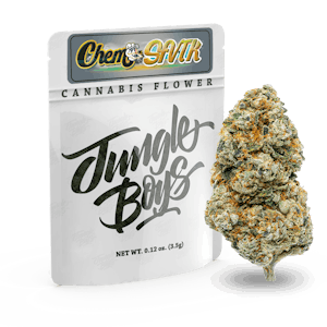 Jungle Boys Chem 91 VA × SFV × TK 3.5 g Flower Mylar Bag delivers bold Chem 91 and SFV × TK hybrid strain branding with robust barrier protection and resealable packaging designed for up to 3.5 g of premium flower.